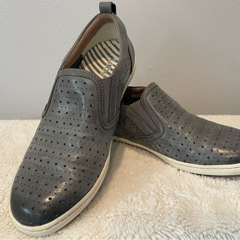 Taos Footwear Gray Perforated Women's Loafers